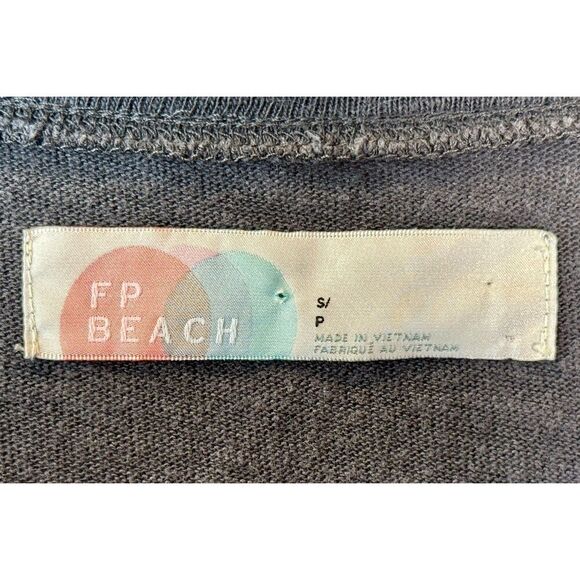 Free People FP Beach Long Sleeve Waist Tie Button Up Front Black Jumpsuit Small - Picture 4 of 11